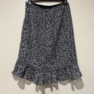 Black Floral Skirt